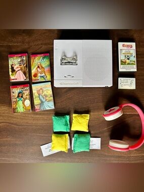 American Girl Bundle includes Xbox, Headphones, Blockbuster, Julie Accessories